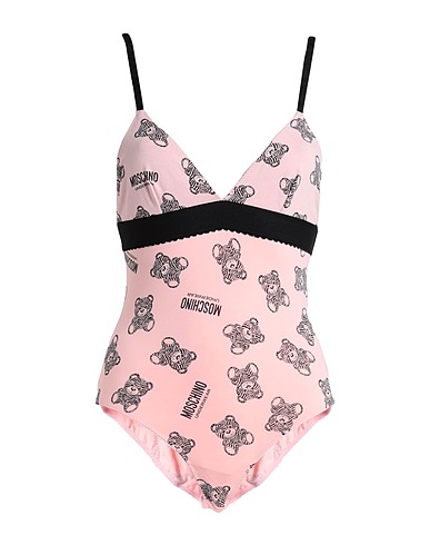 MOSCHINO Lingerie bodysuit Light pink 94% Cotton, 6% Elastane