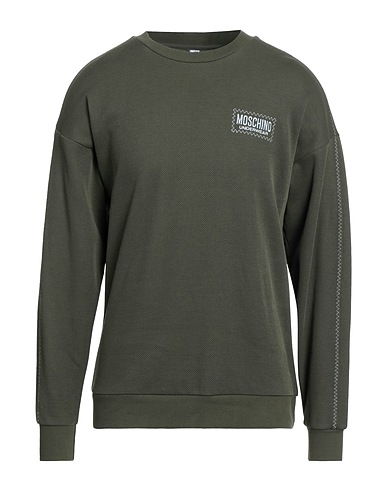 MOSCHINO Undershirt Military green 97% Cotton, 3% Polyamide, Elastane