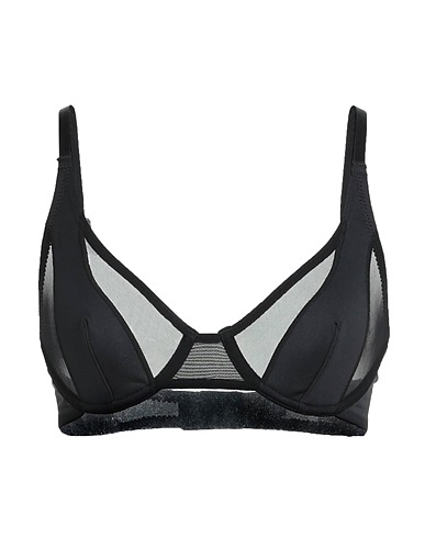 OW COLLECTION Bra Black 90% Polyester, 10% Elastane