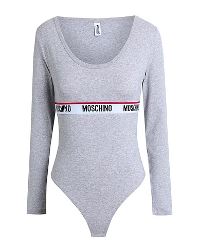 MOSCHINO Lingerie bodysuit Grey 92% Cotton, 8% Elastane