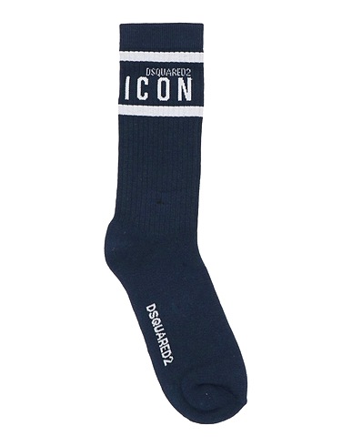 DSQUARED2 Socks & tights Blue 80% Cotton, 18% Polyamide, 2% Elastane
