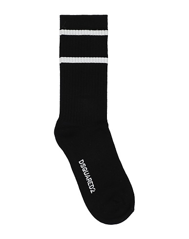 DSQUARED2 Calze e Calzini Nero 80% Cotone, 18% Poliammide, 2% Elastan