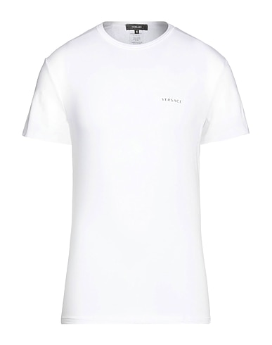 VERSACE Undershirt White 94% Cotton, 6% Elastane