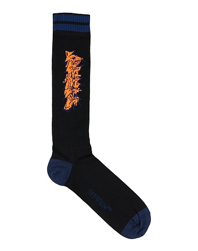 OFF-WHITE™ Short socks Black 80% Organic cotton, 15% Polyamide, 5% Elastane