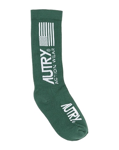 AUTRY Short socks Dark green 78% Cotton, 17% Polyamide, 5% Elastane