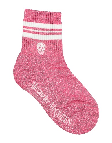 MCQUEEN Socks & tights Fuchsia 61% Cotton, 30% Polyamide, 6% Metallic fiber, 3% Elastane