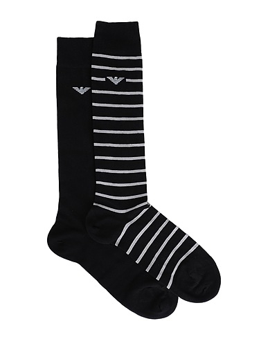 EMPORIO ARMANI Short socks SOCKS SET Black 65% Cotton, 33% Polyamide, 2% Elastane