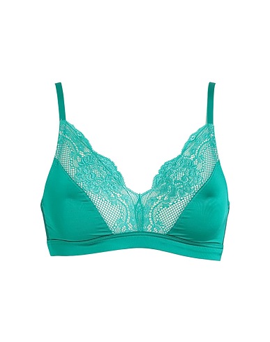 HANRO Bra Emerald green 91% Viscose, 9% Elastane