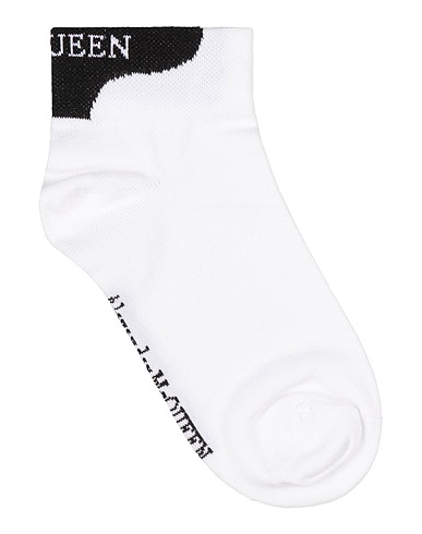 MCQUEEN Chaussettes et collants Blanc 82% Coton, 15% Polyamide, 3% Élasthanne