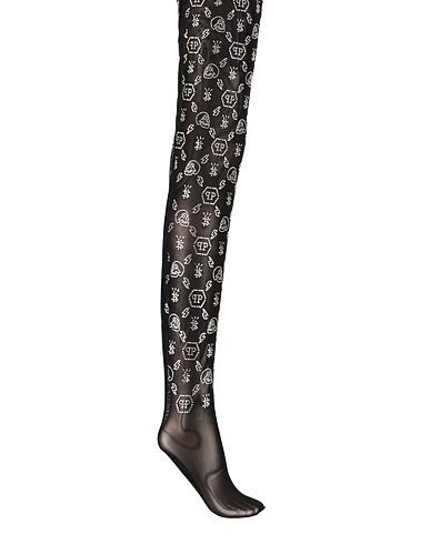 PHILIPP PLEIN Socks & tights Black 72% Nylon, 28% Elastane, Fibreglass