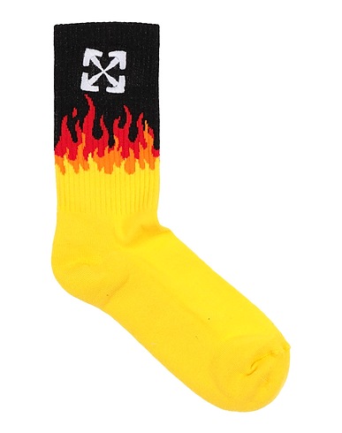 OFF-WHITE™ Short socks Yellow 80% Cotton, 15% Polyamide, 5% Elastane