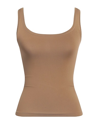 HANRO Undershirt Light brown 95% Polyamide, 5% Elastane