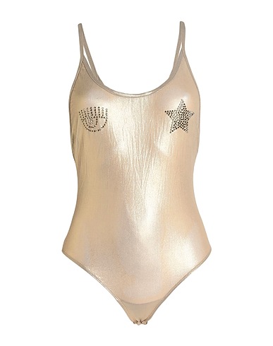 CHIARA FERRAGNI Lingerie bodysuit Gold 92% Polyamide, 8% Elastane