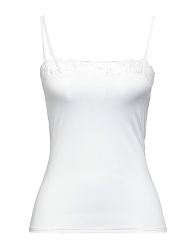 HANRO Undershirt White 91% Viscose, 9% Elastane