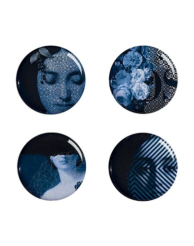 IBRIDE Πιάτα Ibride Faux-Semblants Extra-Plates Yuan Osorio set 4 plates diam. 25 cm. Πολύχρωμο Μελαμίνη