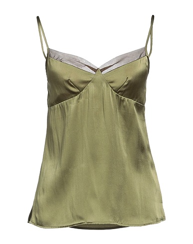 ROSAMUND MOISELLE Sleepwear Military green 100% Mulberry silk, Polyester