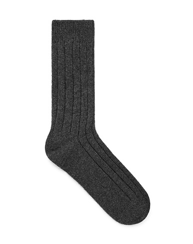 COS Short socks Grey 92% Cashmere, 7% Polyester, 1% Elastane