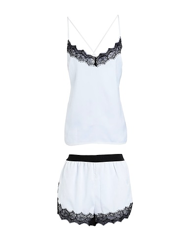 KARL LAGERFELD Sleepwear LACE TRIM CAMI & SHORT SET
 White 100% Recycled polyester