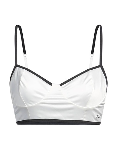 KARL LAGERFELD Reggiseno BI-COLOUR SATIN BRALETTE
 Bianco 88% Poliestere, 12% Elastan