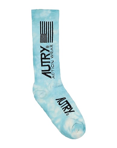 AUTRY Socks & tights Sky blue 78% Cotton, 12% Polyester, 5% Polyamide, 5% Elastane
