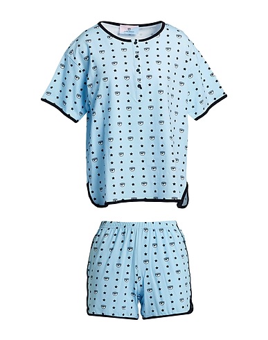 CHIARA FERRAGNI Sleepwear Sky blue 95% Cotton, 5% Elastane
