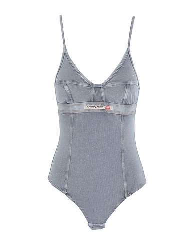 DIESEL Lingerie bodysuit Grey 95% Cotton, 5% Elastane
