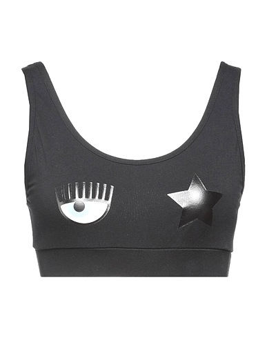 CHIARA FERRAGNI Top Black 95% Cotton, 5% Elastane