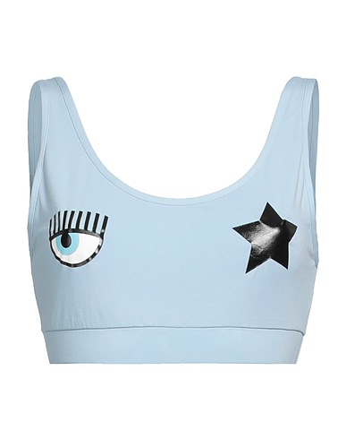 CHIARA FERRAGNI Top Light blue 95% Cotton, 5% Elastane