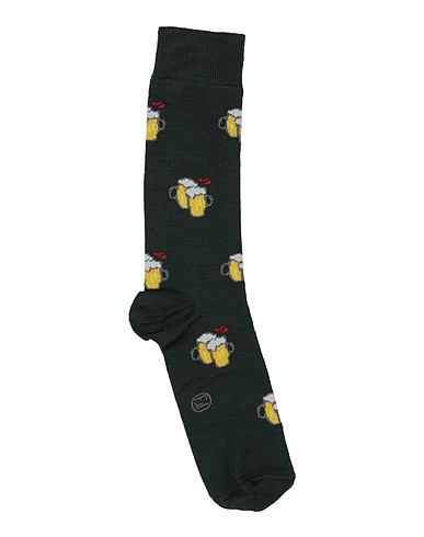 LANZA LE CALZE Socks & tights Dark green 90% Cotton, 10% Elastane