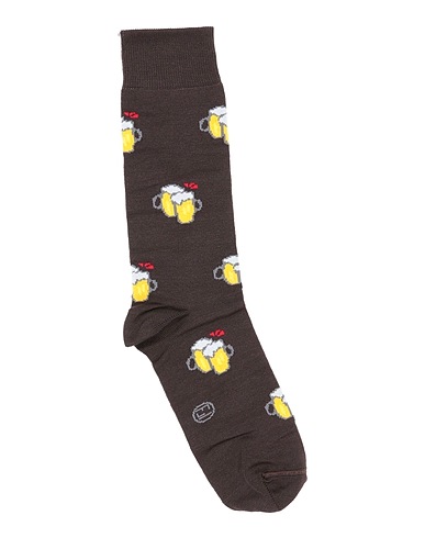 LANZA LE CALZE Socks & tights Dark brown 90% Cotton, 10% Elastane