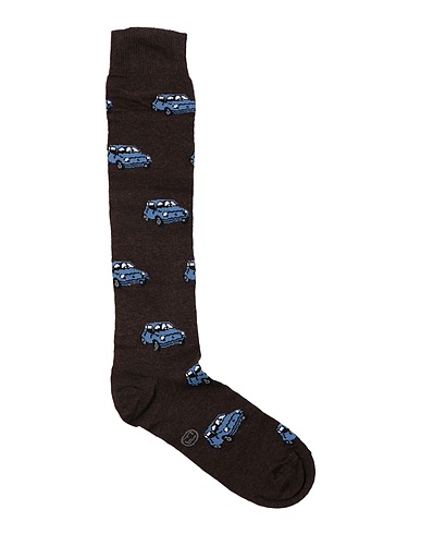 LANZA LE CALZE Socks & tights Dark brown 90% Cotton, 10% Elastane