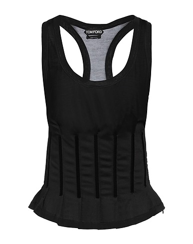 TOM FORD Top Nero 100% Seta, Poliestere