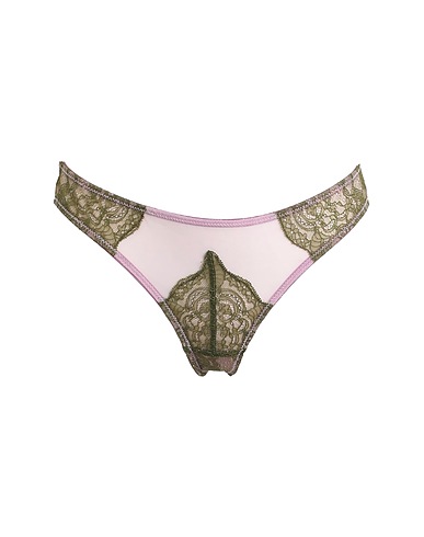 DORA LARSEN Slip RAVEN LACE KNICKER Militärgrün 83% Nylon, 17% Elastan