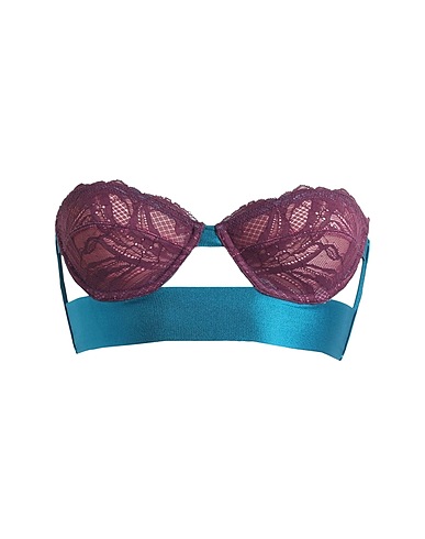 DORA LARSEN BH CLEMENTINE LACE STRAPLESS BRA Bordeaux 83% Nylon, 17% Elastan