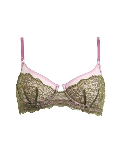 DORA LARSEN Bra RAVEN LACE UNDERWIRE BRA 32C Military green 83% Nylon, 17% Elastane