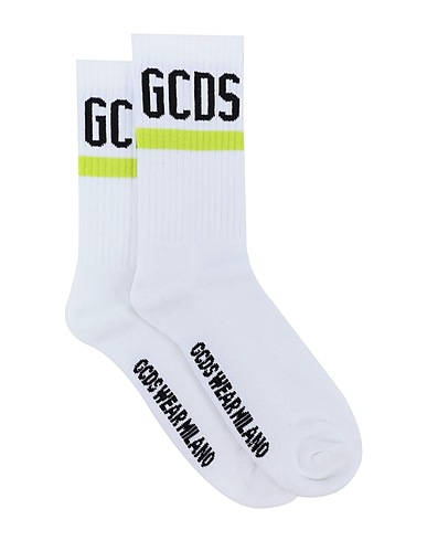 GCDS Socks & tights White 85% Cotton, 10% Polyamide, 5% Elastane