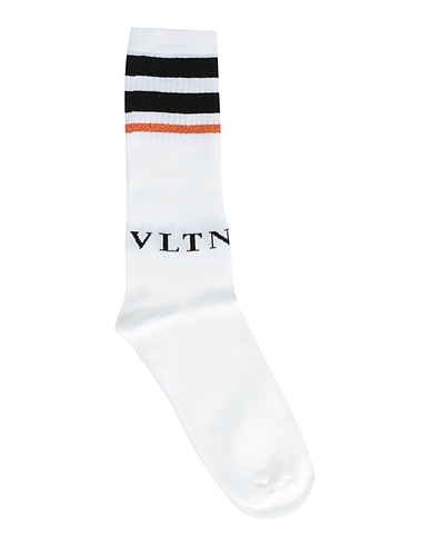VALENTINO Short socks White 92% Cotton, 6% Polyamide, 2% Elastane, Metallic fiber