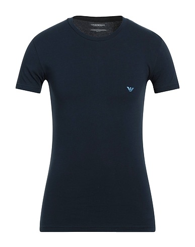 EMPORIO ARMANI Undershirt UNDERWEAR Navy blue 95% Cotton, 5% Elastane