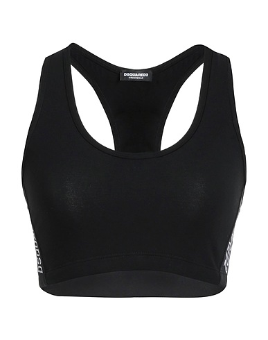 DSQUARED2 Bra UNDERWEAR Black 80% Cotton, 20% Elastane