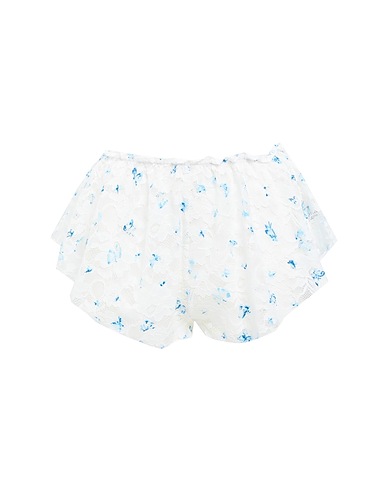 FRANKIES BIKINIS Sleepwear Flora lace mini shorts
 White 90% Nylon, 10% Elastane