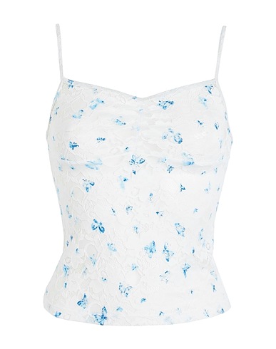 FRANKIES BIKINIS Undershirt Cassie lace tank
 White 90% Nylon, 10% Elastane