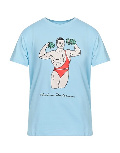 MOSCHINO T-shirt intima Celeste 94% Cotone, 6% Elastan
