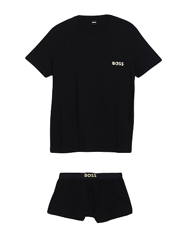 BOSS Pigiama Nero 100% Cotone