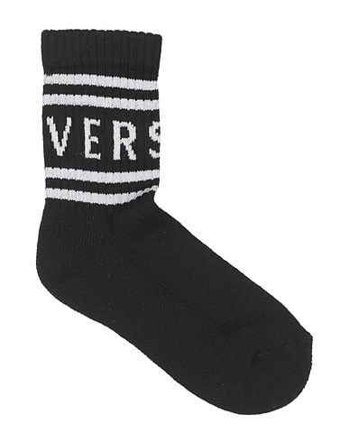 VERSACE YOUNG Socks & tights Black 80% Cotton, 16% Polyamide, 4% Elastane