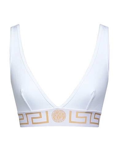 VERSACE Bra White 94% Cotton, 6% Elastane, Polyamide, Polyester