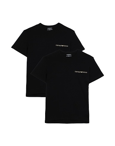 EMPORIO ARMANI Undershirt UNDERWEAR Black 95% Cotton, 5% Elastane