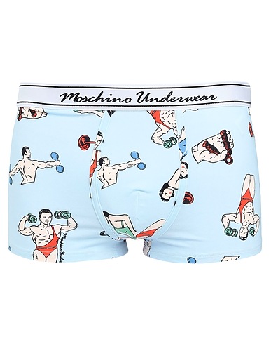 MOSCHINO Boxer Celeste 94% Cotone, 6% Elastan