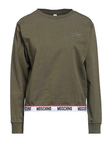 MOSCHINO Undershirt Military green 92% Cotton, 8% Elastane