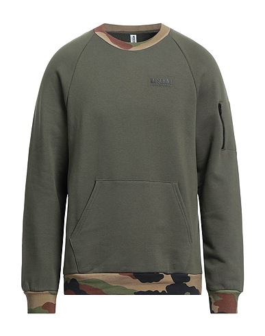 MOSCHINO Undershirt Military green 97% Cotton, 3% Elastane