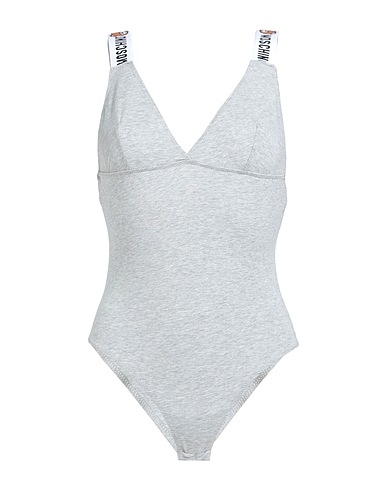 MOSCHINO Lingerie bodysuit Grey 95% Cotton, 5% Elastane